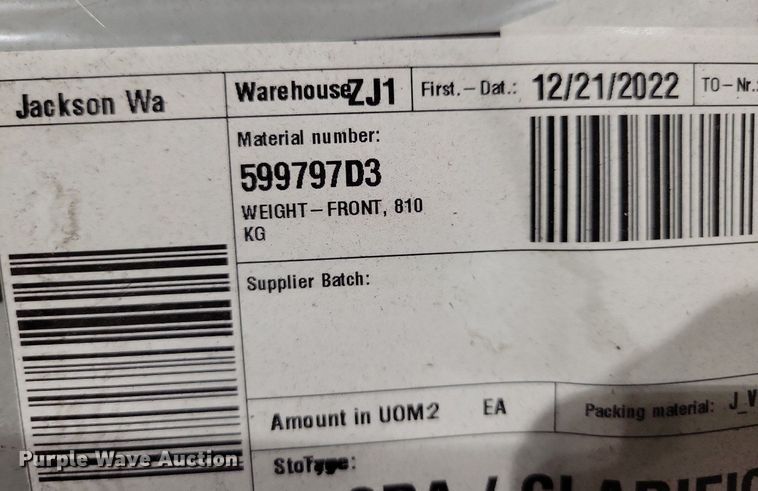 image for item KA9945 (20) AGCO front weights