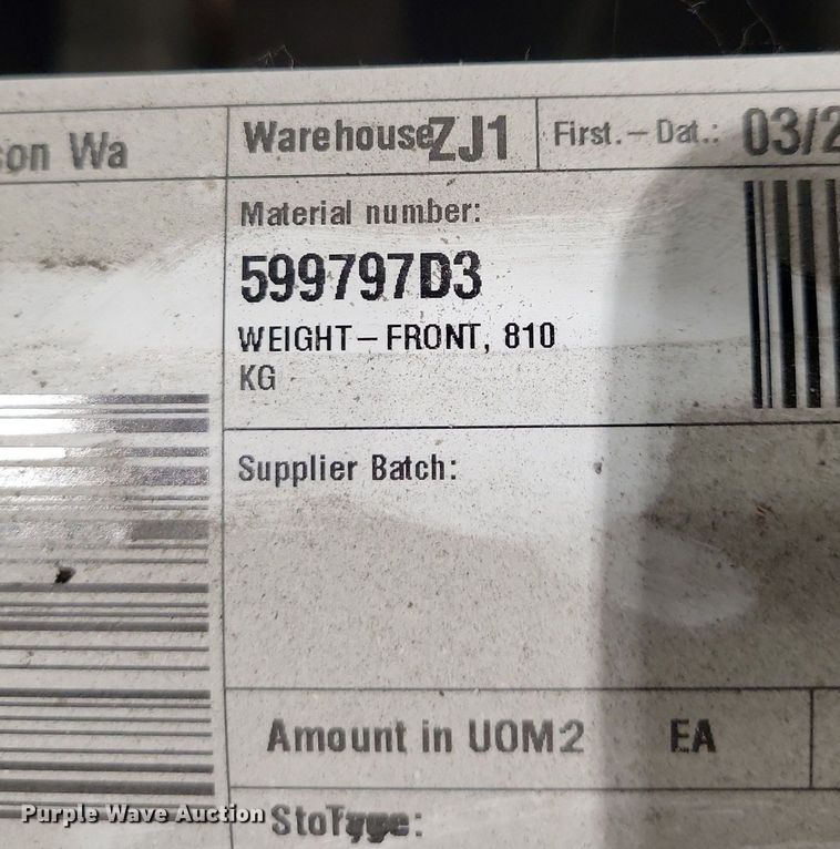 image for item KA9948 AGCO (9) AGCO front weights