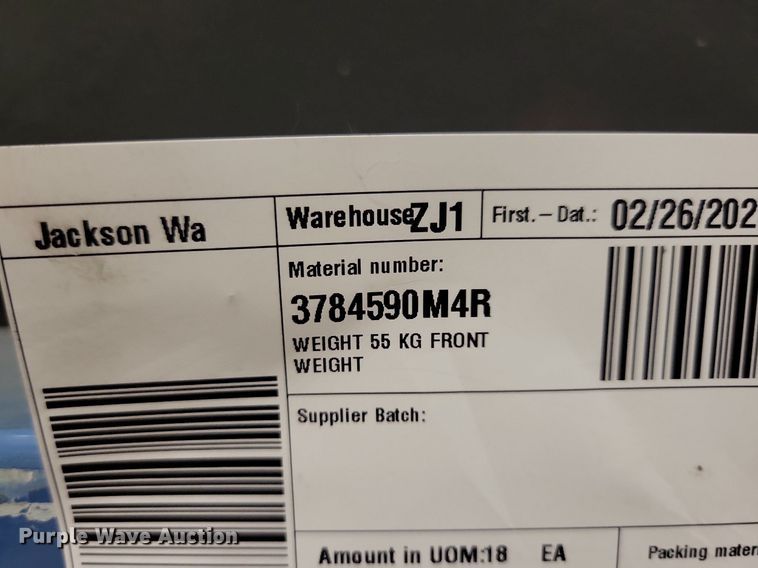 image for item KA9964 (21) front weights