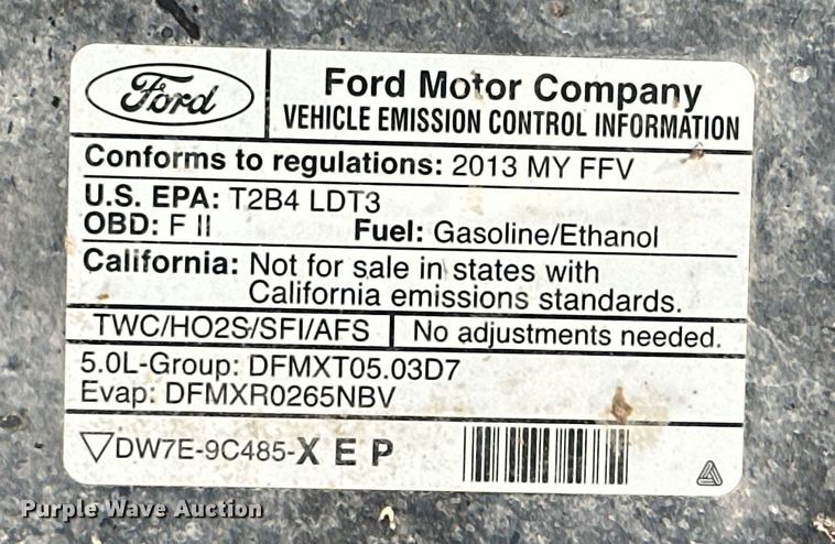 image for item DK6672 2013 Ford  F150 SuperCab pickup truck