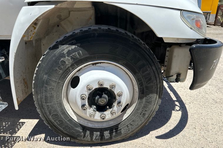 image for item DK6684 2013 International  DuraStar 4300 flatbed truck with crane