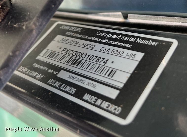 image for item DO2419 2016 John Deere 5065E MFWD tractor