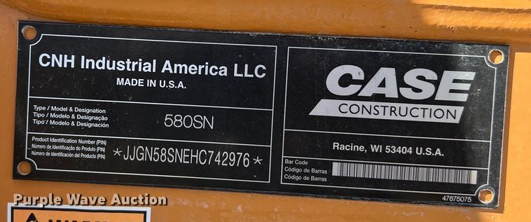 image for item DO2423 Case 580 Super N backhoe