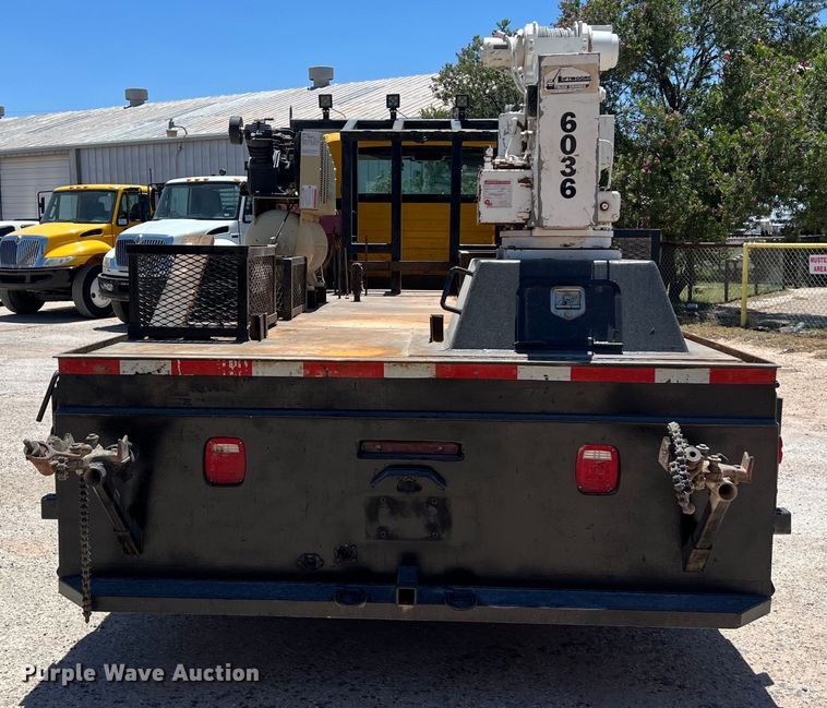 image for item DO2428 2013 International  DuraStar 4300 flatbed truck with crane