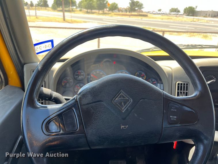 image for item DO2429 2018 International  DuraStar 4300 flatbed truck with crane