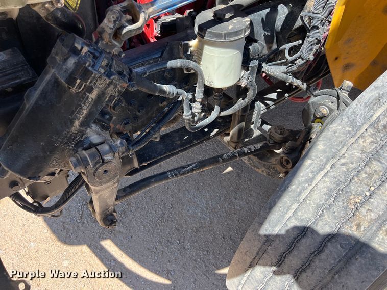 image for item DO2429 2018 International  DuraStar 4300 flatbed truck with crane