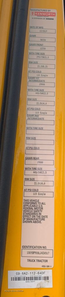 image for item DM7934 2020 Kenworth T680 semi truck