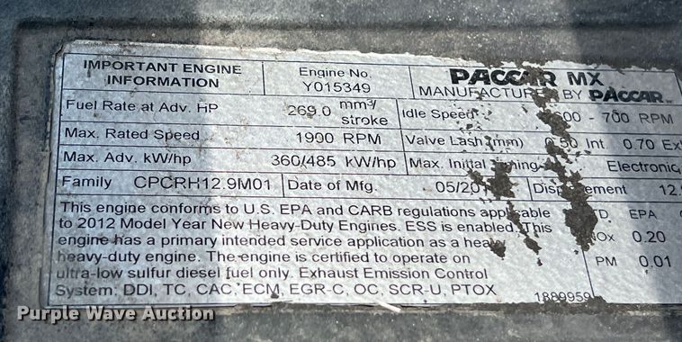 image for item DO2479 2013 Kenworth T660 semi truck