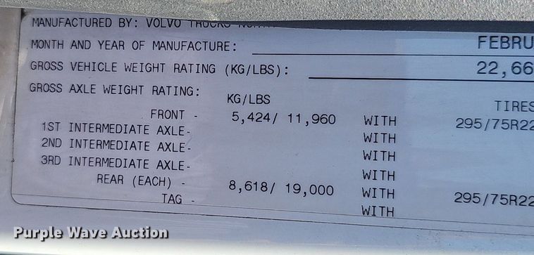 image for item DP0986 2005 Volvo VNL semi truck