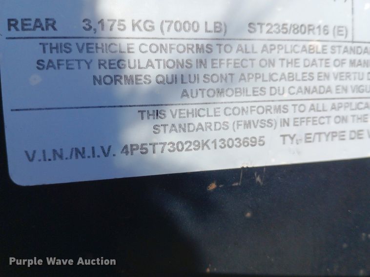 image for item DP1170 2019 PJ tilt deck equipment trailer