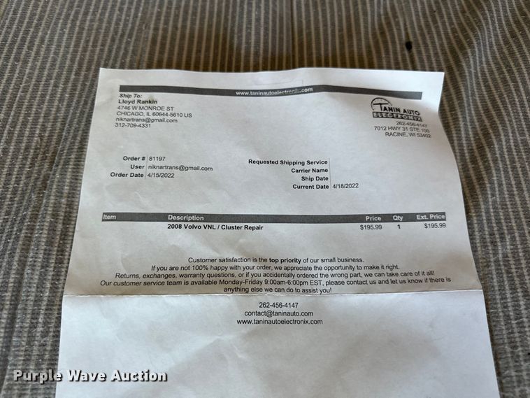 image for item DV5776 2009 Volvo  VNL semi truck
