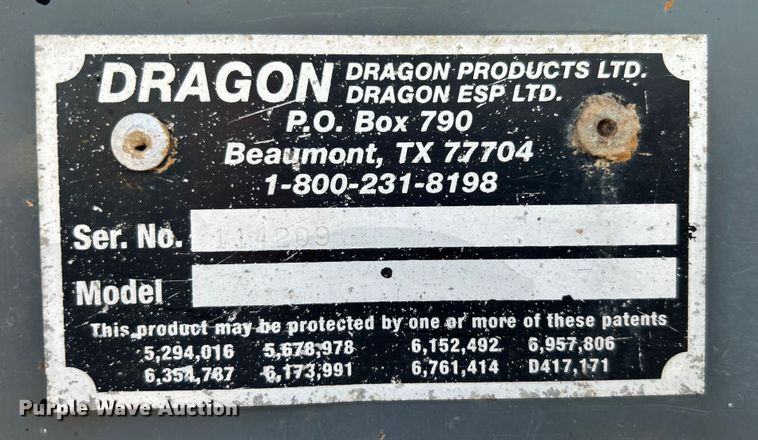 image for item EG0732 2012 Dragon Products, Inc. vacuum trailer