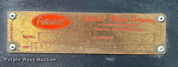 image for item EG0775 1989 Peterbilt  378 semi truck