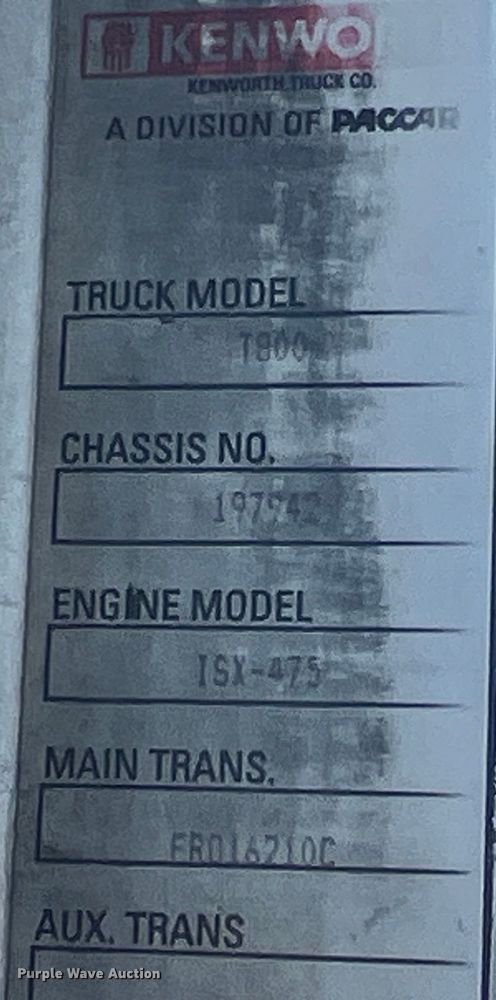 image for item EK8658 2007 Kenworth  T800 semi truck