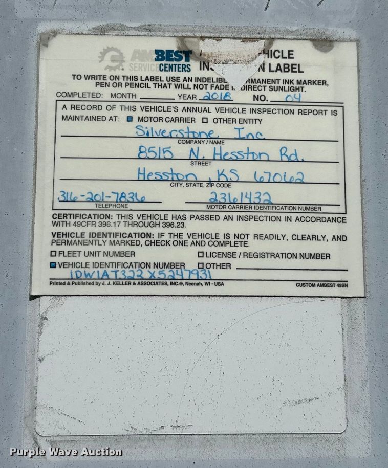 image for item NL9974 1999 Stroughton dry van trailer