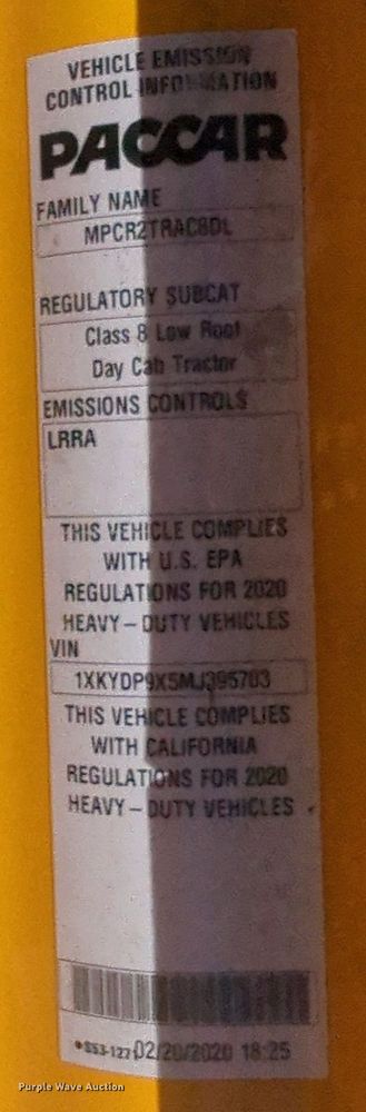 image for item NW9516 2021 Kenworth  T680 semi truck