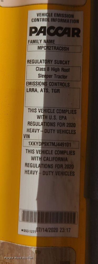 image for item NW9523 2021 Kenworth T680 semi truck