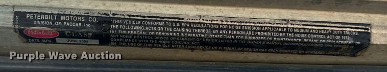 image for item OF9781 2005 Peterbilt 357 crane truck