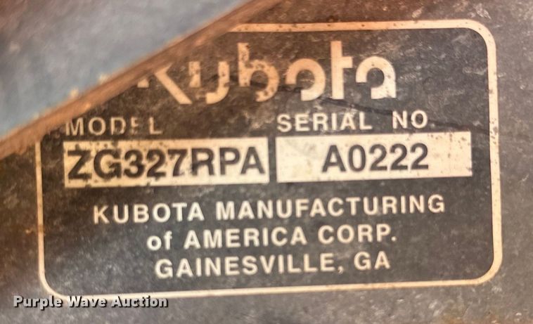image for item DK6524 Kubota ZG327 ZTR lawn mower