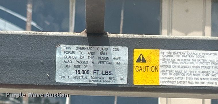 image for item DO6595 Toyota 7FBEU20 forklift