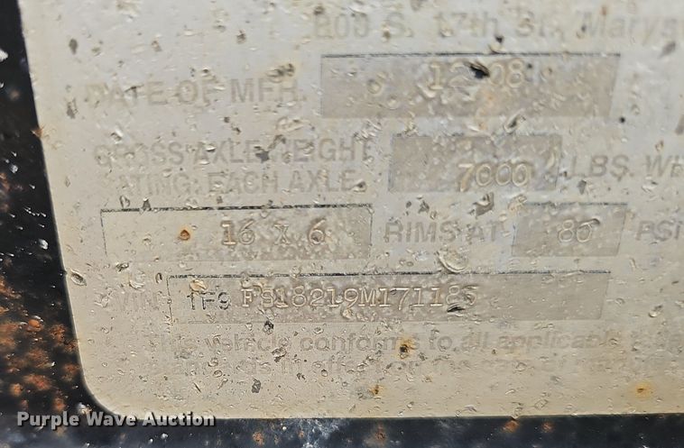 image for item DP6519 2009 Fastline utility trailer