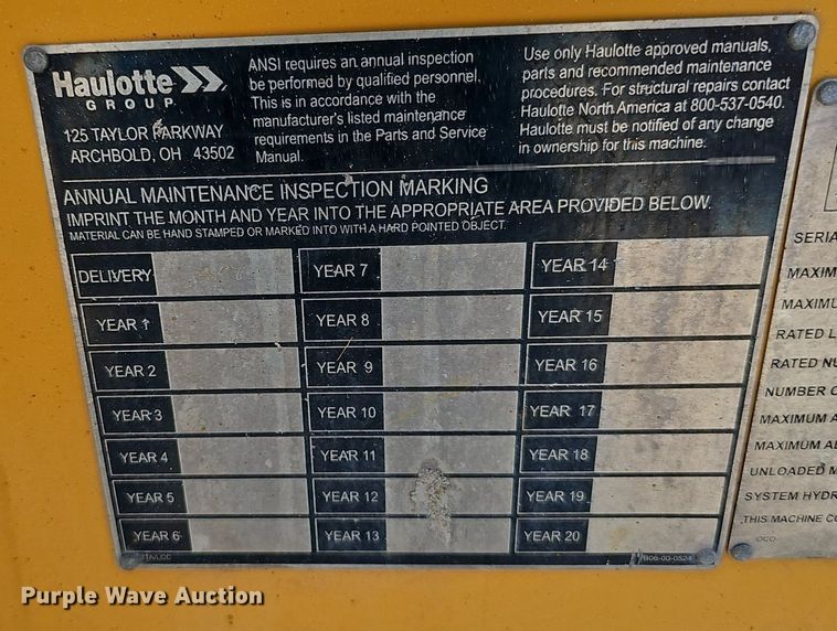 image for item DP6561 2017 Haulotte 3632T boom lift