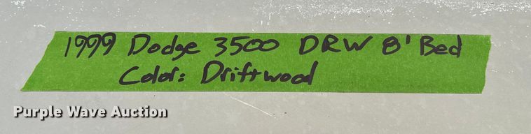 image for item DQ6854 1999 Dodge Ram 3500 8' pickup bed