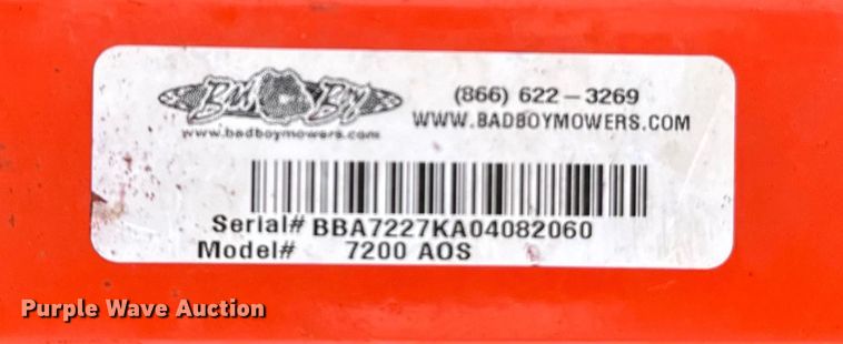 image for item DQ6856 Bad Boy 7200 AOS ZTR lawn mower