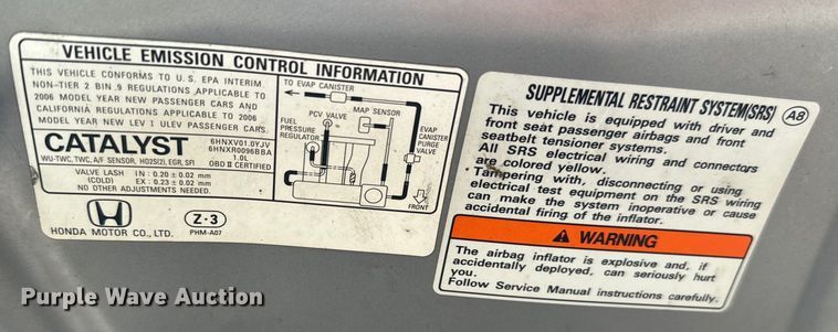 image for item EH3985 2006 Honda Insight 