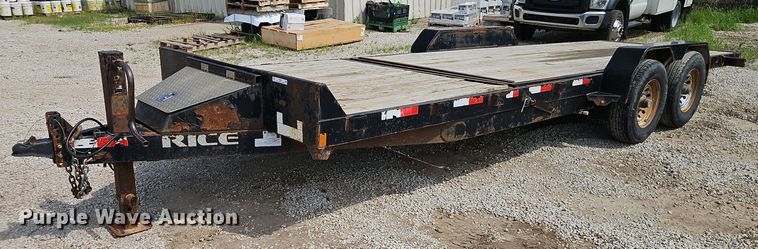 image for item EI3961 2017 Rice Trailers PTH22 tilt deck equipment trailer