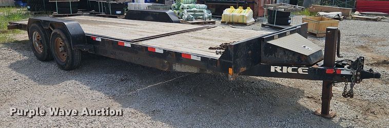 image for item EI3961 2017 Rice Trailers PTH22 tilt deck equipment trailer