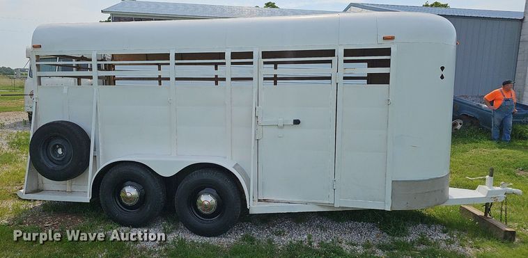 image for item EJ5750 1990 Chaparrel Stock Trailer  livestock trailer