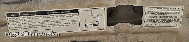 image for item EJ5755 1999 Ford F250 Super Duty SuperCab utility bed pickup truck