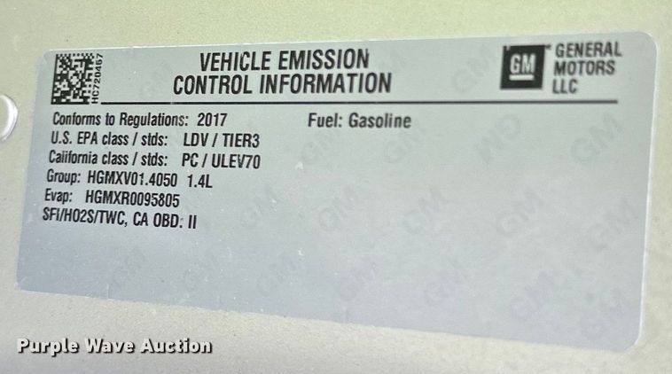 image for item EJ7053 2017 Chevrolet Spark LT 