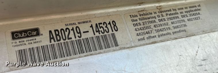 image for item EK8791 2002 Club Car golf cart