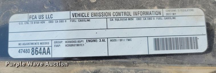 image for item KA9922 2017 Ram ProMaster 2500 van