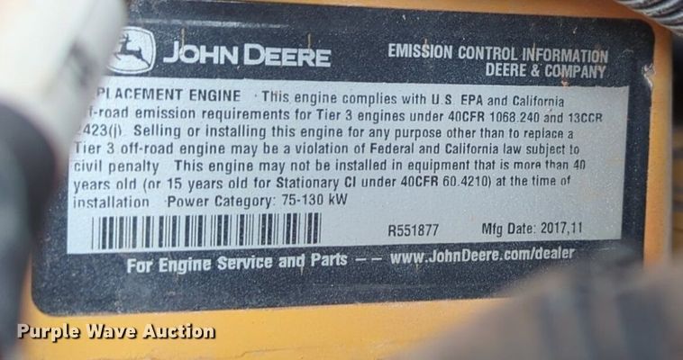 image for item NG9286 2018 Sullair 375HH air compressor