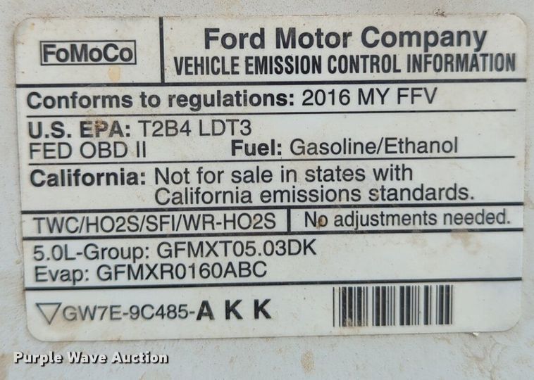 image for item NG9303 2016 Ford F150 SuperCab pickup truck