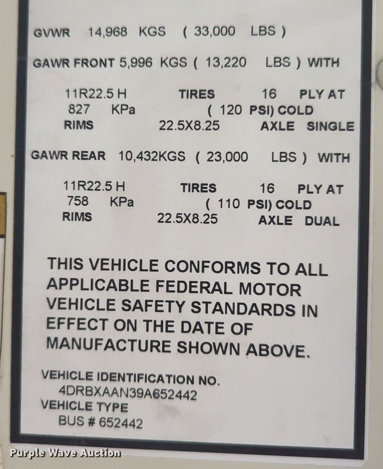 image for item NG9975 2009 IC RE300 school bus