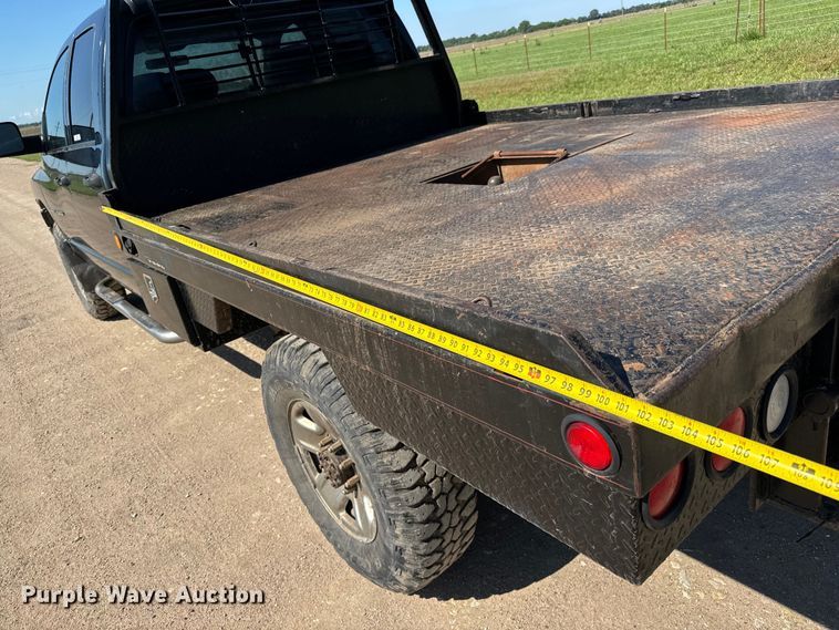image for item NL9842 2004 Dodge Ram 2500 Quad Cab bale bed pickup truck