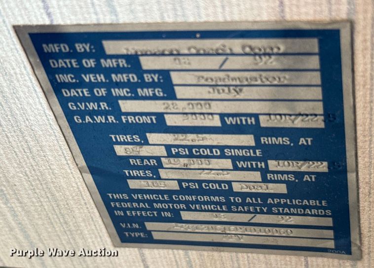 image for item NQ9645 1993 Monaco Dynasty  RV