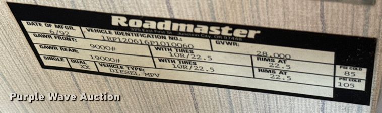 image for item NQ9645 1993 Monaco Dynasty  RV