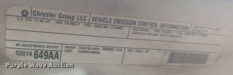 image for item NW9543 2012 Jeep Grand Cherokee Limited SUV