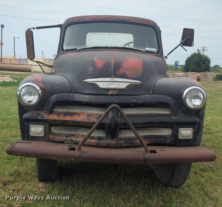 image for item NW9551 1954 Chevrolet  4100 dump flatbed pickup truck