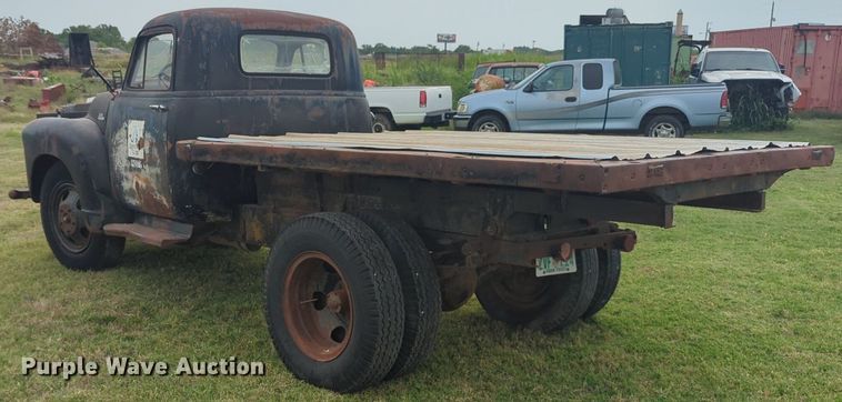 image for item NW9551 1954 Chevrolet  4100 dump flatbed pickup truck
