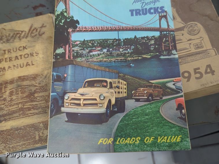 image for item NW9551 1954 Chevrolet  4100 dump flatbed pickup truck