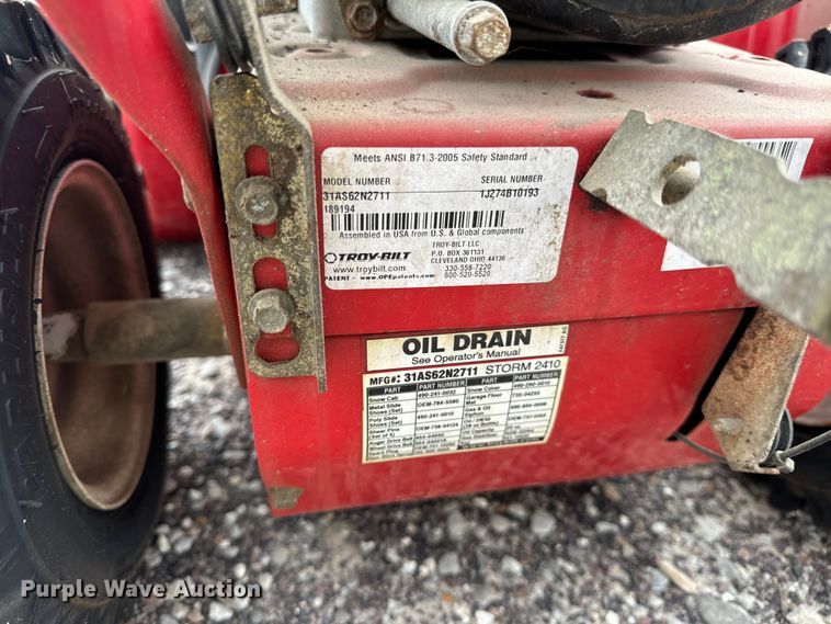 image for item OF9802 (3) Troy-Bilt Snow Storm 24