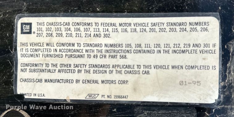 image for item OL9705 1995 GMC TopKick mobile command center truck