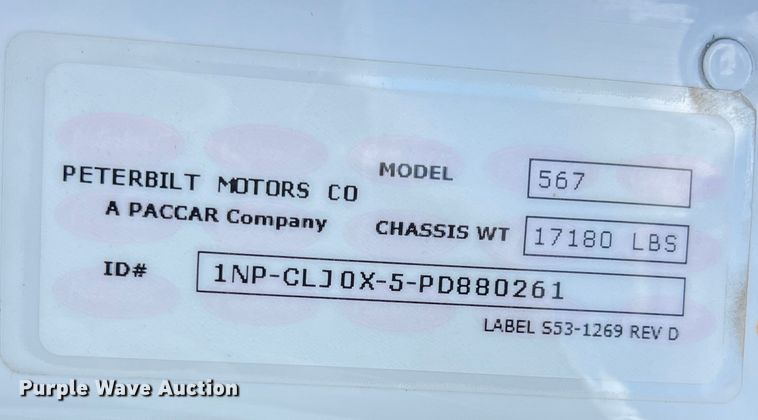 image for item DO2444 2023 Peterbilt  567 dump truck