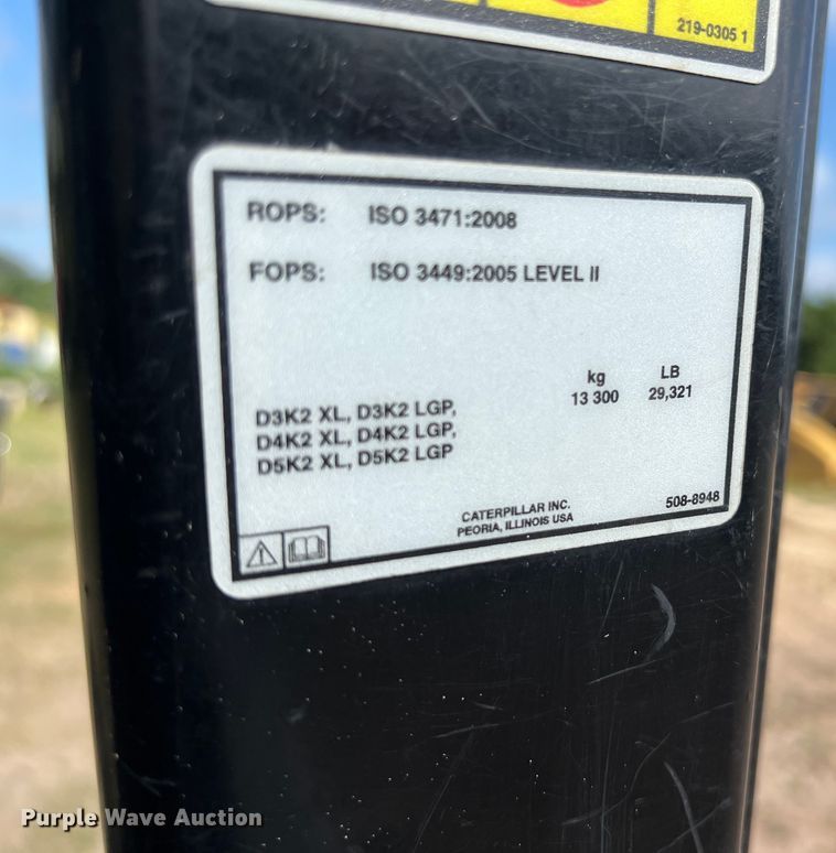 image for item DO2464 2018 Caterpillar D3K2 LGP dozer
